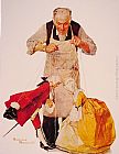 Norman Rockwell The Puppeteer painting